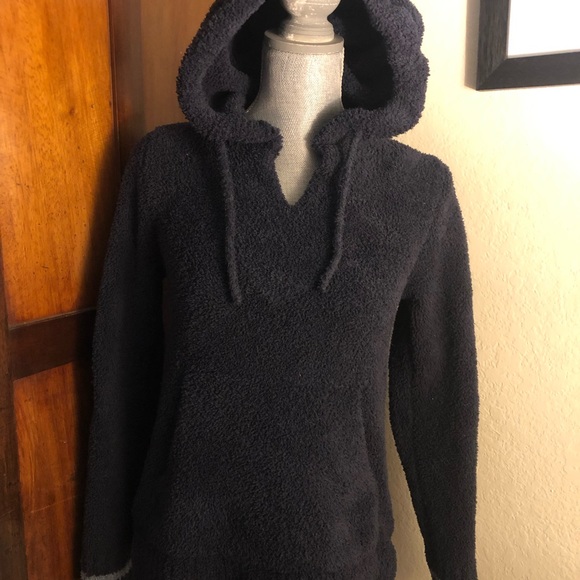 EUC Barefoot Dreams Cozy Chic Baha hoodie Navy size 1 or Small - Picture 2 of 8